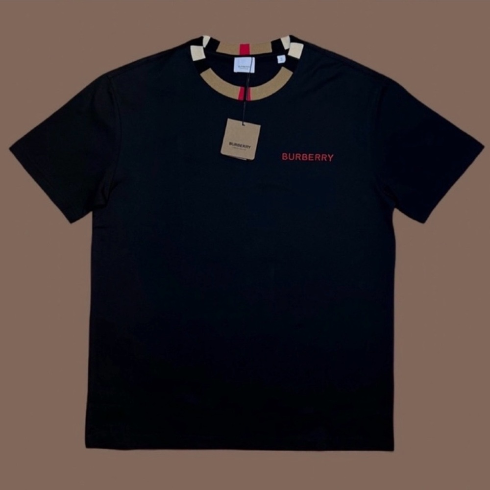 Burberry Men's Icon Stripe Collar T-shirt